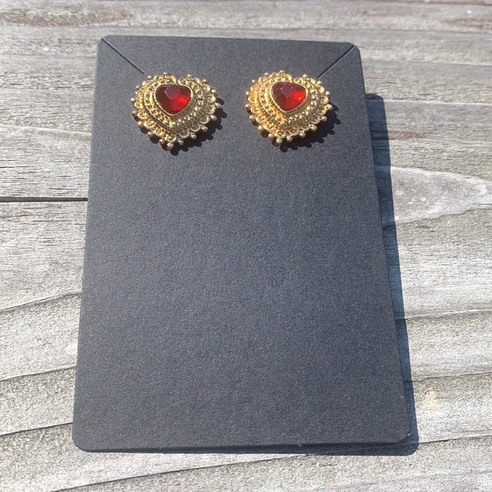 Heart Shaped Vintage Avon Earrings